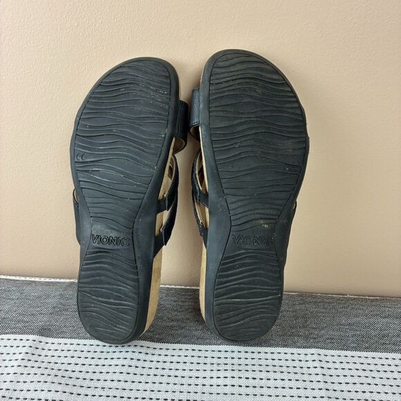 Vionic Black Leather Suede Strap Sandals Women’s Size 9 - Picture 4 of 7